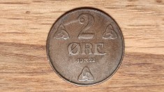 Norvegia - moneda de colectie - raruta - 2 ore 1922 bronz - impecabila !