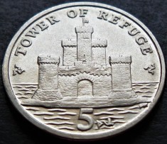 Moneda exotica 5 PENCE - ISLE OF MAN, anul 2015 * cod 2756