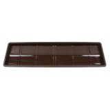 Farfurie jardiniera Carina, plastic, interior / exterior, maro, 56.7 x 15.4 x 2.45 cm