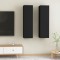 Comode TV, 2 buc., negru, 30,5x30x110 cm, lemn prelucrat