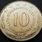 Moneda 10 DINARI / DINARA - RSF YUGOSLAVIA, anul 1981 *cod 2885 B = A.UNC
