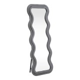 Cumpara ieftin Oglinda decorativa Kerly, Bej - Gri, 60x33x160 cm
