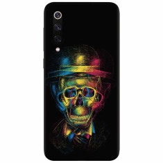 Husa silicon pentru Xiaomi Mi 9, Colorfull skull 3d foto