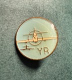 Insigna YR Aeroclub anii &#039;70-&#039;80 varianta albastru deschis