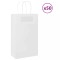 vidaXL Pungi de h&acirc;rtie 50 buc cu m&acirc;nere albe 21x11x36 cm 4101603