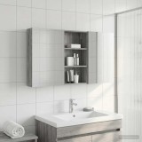 vidaXL Set dulap baie cu raft 3 pcs 140 x 14,5 x 70 cm Lemn compozit 3403781