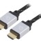 Cablu HDMI 2.0 textil 2m, negru