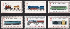 Bulgaria 1964 - Cai ferate, trenuri, serie neuzata foto