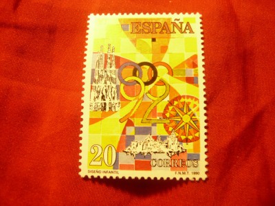 Serie Spania 1990 Olimpiada Barcelona 1992 , 1 valoare foto