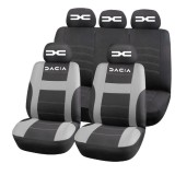 Set Huse Scaune Universale HLX2 Compatibile cu Dacia Nou &ndash; Negru/Gri