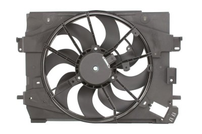GMV radiator electroventilator Dacia Lodgy, 2012-, Dokker, 2012-, Duster, 2010-2017, motor 1.2 TCE, 1.6, benzina, 1.5 dci, diesel, 385 mm; 2 pini, fa foto
