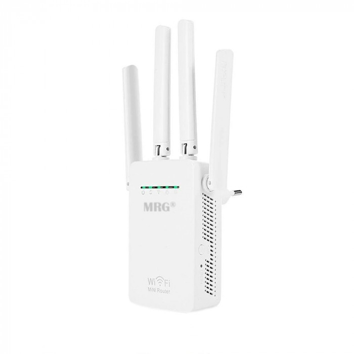 Amplificator&nbsp;Retea Wi-Fi MRG L-LVWR09, 4 Antene, Repetor, Alb C449