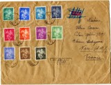 1939 , Lp 131 , Plic recomandat circulat Bucuresti ( 10.OCT.39 ) - Nice francat cu seria Straja Tarii - Sf. Gheorghe