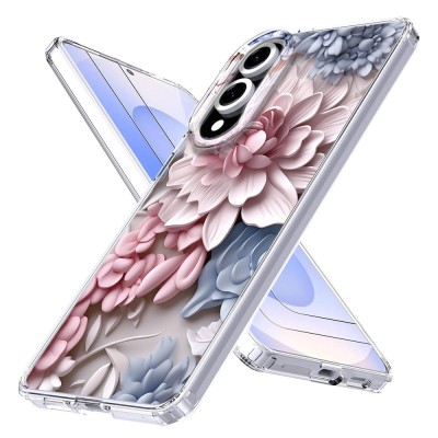 Husa pentru samsung galaxy s25 edge, atasare magnetica, magsafe, 3d flower medley 10 foto