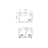 Placute frana Mitsubishi Pajero 2 (V3 W V2 W V4 W V5 W) 12.90-05.01, Pajero 2 Canvas Top (V2 C V4 C) 12.90-04.00, Pajero Sport I (K7 K9) 07.96-, Paje, BREMBO