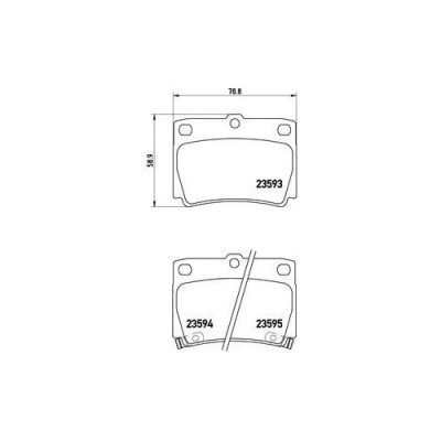 Placute frana Mitsubishi Pajero 2 (V3 W V2 W V4 W V5 W) 12.90-05.01, Pajero 2 Canvas Top (V2 C V4 C) 12.90-04.00, Pajero Sport I (K7 K9) 07.96-, Paje foto