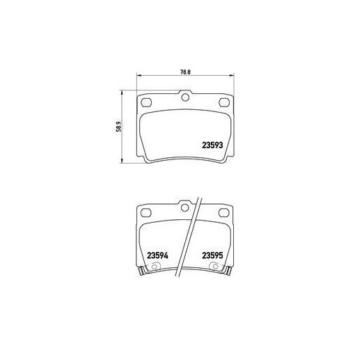 Placute frana Mitsubishi Pajero 2 (V3 W V2 W V4 W V5 W) 12.90-05.01, Pajero 2 Canvas Top (V2 C V4 C) 12.90-04.00, Pajero Sport I (K7 K9) 07.96-, Paje