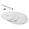 Set 10 Discuri Taiere Inox 22/25/32mm cu Tija Polizor Unghiular Argintiu