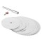 Set 10 discuri de taiere cu tija, Inox, 22/25/32 mm, Argintiu
