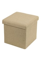 Taburet cu spațiu de depozitare bej 30x30x30cm