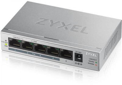 Zyxel gs1005-hp 5port poe desktop switch foto