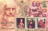 MOLDOVA 2002, Leonardo da Vinci, pictura, Arta, serie neuzata, MNH