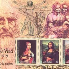 MOLDOVA 2002, Leonardo da Vinci, pictura, Arta, serie neuzata, MNH