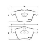 Placute frana Volvo Xc90 I (275) 06.02-01.15, Xc90 I Van (275) 06.02-01.15, Fata, BREMBO