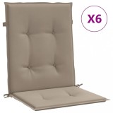 Cumpara ieftin Perne cu spatar mic, 6 buc. gri taupe 100x50x3 cm textil oxford