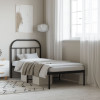 Cadru pat metalic cu tablie, negru, 90x200 cm GartenMobel Dekor, vidaXL