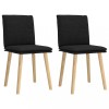 VidaXL Scaune de bucătărie, 2 buc. negru, textil 4101257