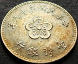 Cumpara ieftin Moneda exotica 1 NEW DOLLAR - TAIWAN, anul 1977 * cod 80 B, Europa