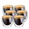Set 6 cesti cafea termice cu pereti dubli Koken strat protector, Cana din sticla borosilicata, 80 ml, Transparent