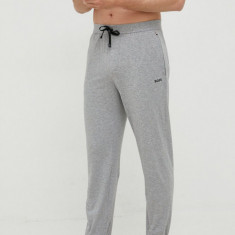 BOSS pantaloni de pijama bărbați, culoarea gri, cu imprimeu 50469538