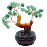 Copac cu aventurin pe suport ceramic 9 cm inaltime