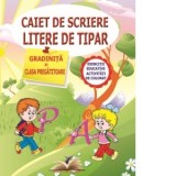 Caiet de scriere litere de tipar - gradinita si clasa pregatitoare