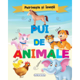 Carte pentru copii Potriveste si invata Pui de animale Girasol, 2 ani+