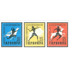 1957 - Campionatele int. de atletism, sport, serie neuzata