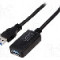 Cablu USB A mufa, USB A soclu, cu amplificator, USB 3.0, lungime 5m, {{Culoare izola&amp;#355;ie}}, DIGITUS - DA-73104