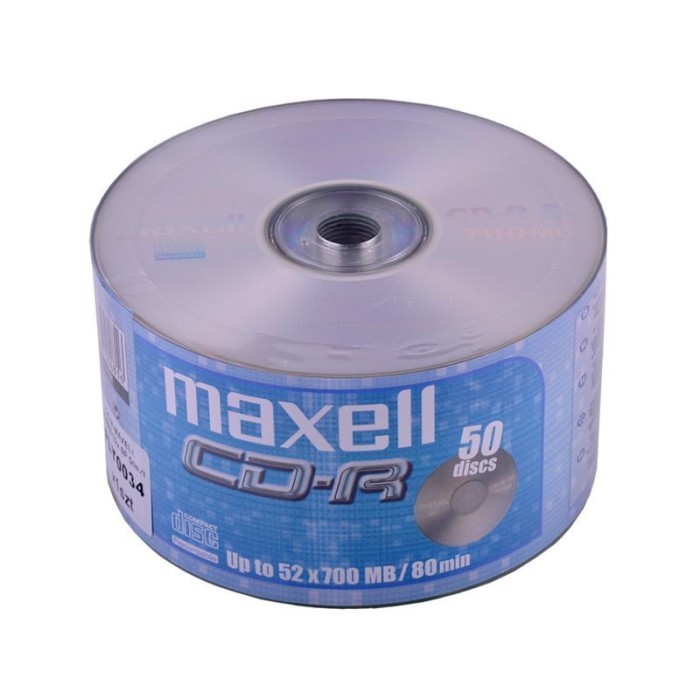 Pachet Bulk Spindle CD-R Maxell, capacitate 700 MB, viteza scriere 52X, 50 bucati