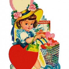 Sticker decorativ Retro Valentine's Day, Multicolor, 83 cm, 6024ST