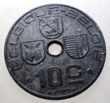 7.309 BELGIA WWII 10 CENTIMES 1943, Europa, Zinc