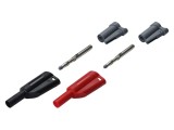 Conector banană 4mm CAL TEST CT3206 36A mufă 2,5mm&sup2; negru/roșu nichelat