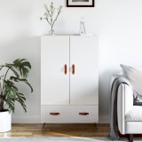 VidaXL Dulap &icirc;nalt, alb extralucios, 69,5x31x115 cm, lemn prelucrat