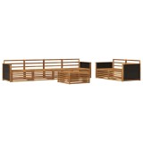 vidaXL Set de canapele de exterior 7 pcs natural Lemn Solid de Acacia 3383042