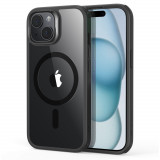 Husa ESR Ch Halolock MagSafe pentru Apple iPhone 15 Plus Transparent/Negru, Carcasa