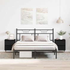 vidaXL Dulap de noapte cu sertar 2 pcs Stejar negru 40 x 35 x 50 cm 863467