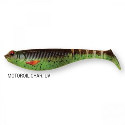 Shad DAM Effzett Shadster Power Tail 6cm 2.4gr Motoroil Chartreuse UV foto