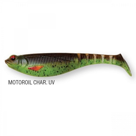 Shad DAM Effzett Shadster Power Tail 6cm 2.4gr Motoroil Chartreuse UV