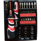 Set Surubelnita Cu 34 Capete Interschimbabile , Rosu